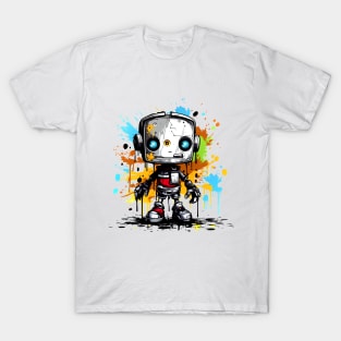 Cute cartoon Robot. Funny cyborg. T-Shirt